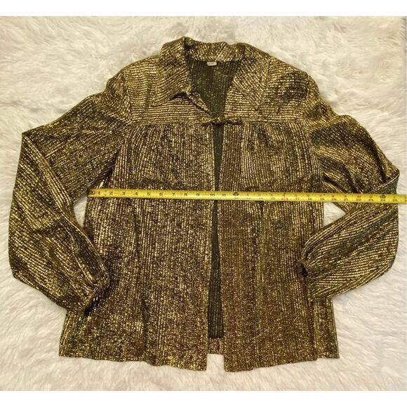 Vintage Cathy Gray SZ 14 Beautiful Black/Gold 3 PC Dress Jacket Set - Picture 10 of 16